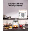 Electric Cheese Dispenser with Pump, 2.4L Commercial Hot Fudge Warmer, Plastic Pump Dispenser