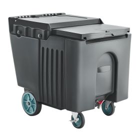 Commercial Ice Bin, 125 lbs Portable Ice Caddy, 31.5 x 22.8 x 29 inch Insulated Ice Carrier with 4 Wheels and Flip Lid, Large Ice Bin for Catering