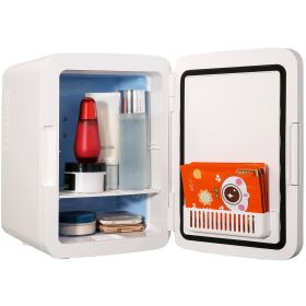 Mini Fridge for Bedroom, 10 Liter/12 Can Portable Fridges, Luxury Small Beverage Refrigerator for Skincare Food Breast Milk Chill