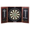 Dartboard and Cabinet Set, Ready-to-Play Bundle Official Size Dartboard Cabinet, Steel Tip Dart Hideaway Cabinet, Features Easy Assembly