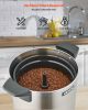 Commercial Coffee Urn, 100 Cup 15 L Hot Beverage Dispenser with Dripless Faucet, Quick-Brewing Stainless Steel Large Commercial Coffee Maker