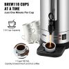 Commercial Coffee Urn, 110 Cups Stainless Steel Large Coffee Dispenser, 1500W 110V Electric Coffee Maker Urn For Quick Brewing