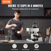 Commercial Drip Coffee Maker, 12 Cups Coffee-Maker Machine with 4 Glass Carafes and 4 Decanter Warmer Plates, Stainless Steel Drip Style Coffee Brewer