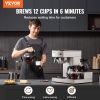 12 Cups Commercial Drip Coffee Maker, Coffee Maker Machine with 3 Glass Carafes and 3 Warmer Plates