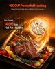 Commercial Convection Oven, 47L/43Qt, Half-Size Conventional Oven Countertop, 1600W 4-Tier Toaster with Front Glass Door