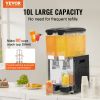 Commercial Beverage Dispenser, 2 Tanks 10 L / 10.6 QT Per Tank Juice Dispenser