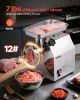 Commercial Electric Meat Grinder, 7 lbs/min Capacity, #12 Industrial Meat Mincer with 2 Stainless Steel Blades, 2 Grinding Plates