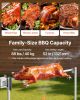Rotisserie Grill, AC120V 8 Level Height Electric Rotisserie Grill Kit, BBQ Grills Rotisseries Kit with 88 lbs Load Capacity, 38W Motor