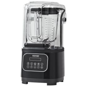 Professional Blender with Shield, Commercial Countertop Blenders, 68 oz Plastic Jar Blender Combo, Stainless Steel 9 Speed & 5 Functions Blender (Default: Default)